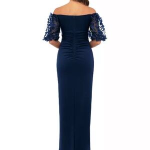 Elegant Navy Evening Gown